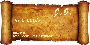 Just Ottó névjegykártya